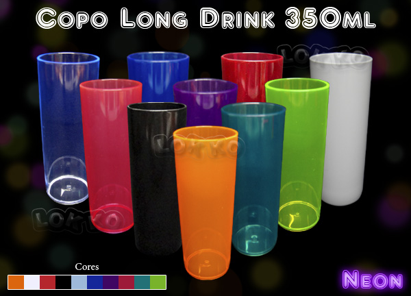 Copos de festa long drink 350ml